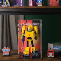 Acryl-Display f&uuml;r LEGO&reg; 10338 Transformers: Bumblebee  (Mit Hintergrundbild & schwarzem Boden)