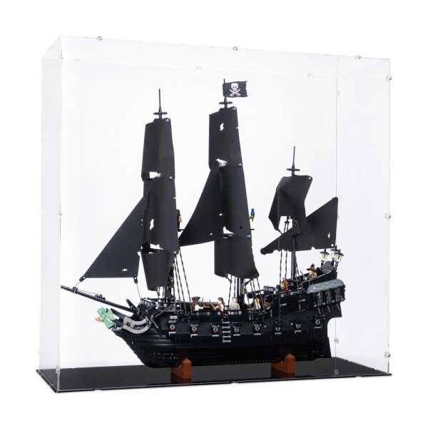 Display in acrilico per LEGO&reg; 10365 Nave pirata del Capitano Jack Sparrow (con fondo nero)