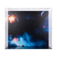 Acrylic display for LEGO&reg; 75419 Star Wars - UCS Death Star  (With background image & black base)