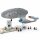 Supporto in acrilico 2 in 1 per LEGO&reg; 10356 Star Trek U.S.S. Enterprice NCC-1701-D (Regolabile)