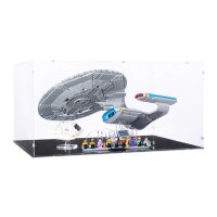 Acryl-Display f&uuml;r LEGO&reg; 10356 Star Trek: U.S.S. Enterprise NCC-1701-D (Mit schwarzem Boden inkl. 2 St&auml;nder)