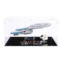 Acryl-Display f&uuml;r LEGO&reg; 10356 Star Trek: U.S.S. Enterprise NCC-1701-D (Mit schwarzem Boden inkl. 2 St&auml;nder)