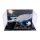 Pr&eacute;sentoir en acrylique pour LEGO&reg; 10356 Star Trek: U.S.S. Enterprise NCC-1701-D (Avec image de fond, base noire et 2 supports)