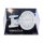 Pr&eacute;sentoir en acrylique pour LEGO&reg; 10356 Star Trek: U.S.S. Enterprise NCC-1701-D (Avec image de fond, base noire et 2 supports)