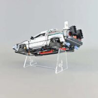 Acryl-St&auml;nder f&uuml;r LEGO&reg;  10300 Die Zeitmaschine aus Zur&uuml;ck in die Zukunft DeLorean  (Angewinkelt)