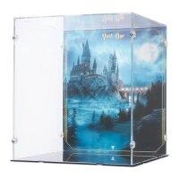 Acryl-Display f&uuml;r LEGO&reg; 76466 Harry Potter -  Stein der Weisen &ndash; Sammleredition (Mit Hintergrundbild & schwarzem Boden)