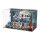 Pr&eacute;sentoir en acrylique pour LEGO&reg; 11370 Stranger Things - la Maison Creel (avec image darri&egrave;re-plan et base noire)