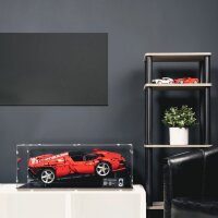 Display e supporto in acrilico XL per LEGO&reg; 42143 Ferrari Daytona SP3 (con base nera)