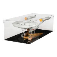 Pr&eacute;sentoir en acrylique pour Playmobil 70548 Star Trek U.S.S. Enterpirse NCC-1701 (Avec fond noir)