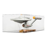 Pr&eacute;sentoir en acrylique pour Playmobil 70548 Star Trek U.S.S. Enterpirse NCC-1701 (Avec fond noir)