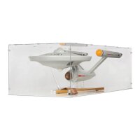 Acryl-Display f&uuml;r Playmobil 70548 Star Trek U.S.S. Enterpirse NCC-1701  (Mit weissem Boden)