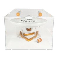 Acryl-Display f&uuml;r Playmobil 70548 Star Trek U.S.S. Enterpirse NCC-1701  (Mit weissem Boden)