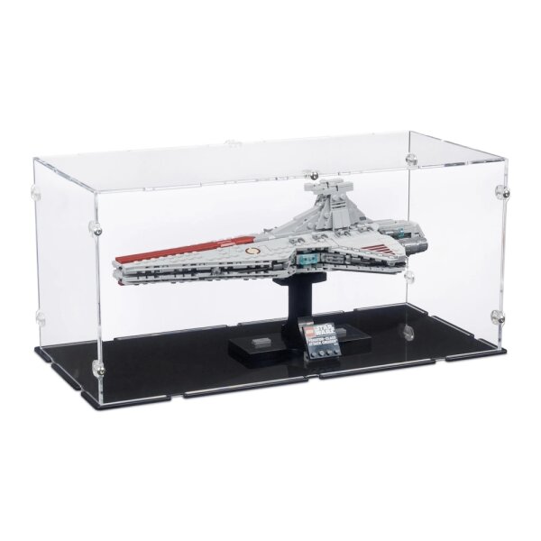 Pr&eacute;sentoir en acrylique pour LEGO&reg; 75441 Star Wars - Le croiseur d&rsquo;assaut de classe Venator (avec fond noir)