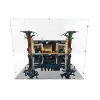 Pr&eacute;sentoir en acrylique pour LEGO&reg; 75810 Stranger Things - La maison dans le monde &agrave; lenvers (avec fond noir)