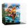 Acryl-Display f&uuml;r LEGO&reg; 72153 Pok&eacute;mon Bisaflor, Glurak und Turtok  (Mit Hintergrundbild & schwarzem Boden)