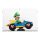 Acrylic display for LEGO&reg; 72050 Mario Kart Luigi & Mach 8 (With black floor)