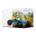 Acrylic display for LEGO&reg; 72050 Mario Kart Luigi & Mach 8  (With background image & black base)