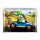 Acrylic display for LEGO&reg; 72050 Mario Kart Luigi & Mach 8  (With background image & black base)