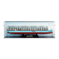 Acrylic display for LEGO&reg; 40955 Maersk Dual-Fuel Container Vessel  (With background image & black base)