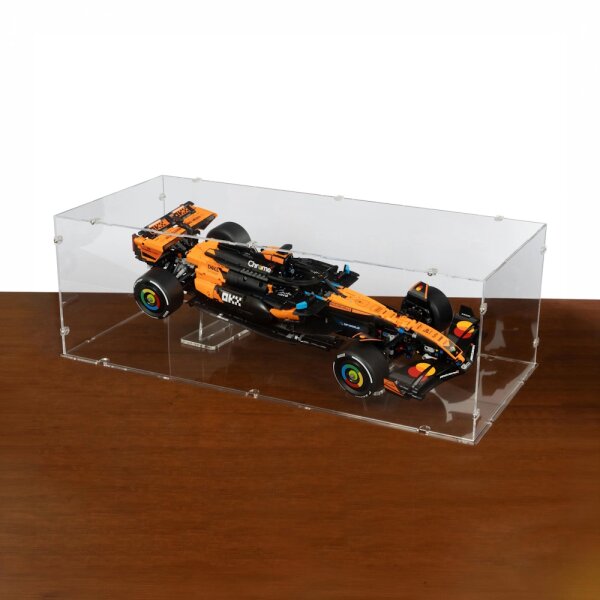 Acrylic display XL for LEGO&reg; 42228 McLaren MCL39 F1 Car (With clear base & 2 acrylic stands, stackable)