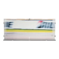 Acryl-Display f&uuml;r LEGO&reg; 11375 Ferrari F2004 & Michael Schumacher (Mit Hintergrundbild & schwarzem Boden)