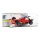 Acryl-Display f&uuml;r LEGO&reg; 11375 Ferrari F2004 & Michael Schumacher (Mit Hintergrundbild & schwarzem Boden)