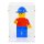 Display in acrilico per LEGO&reg; 40649 Grande minifigure  (con fondo bianco)