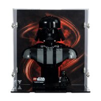 Acrylic display for LEGO&reg; 75439 Star Wars - Darth Vader Bust (With background image & black base)