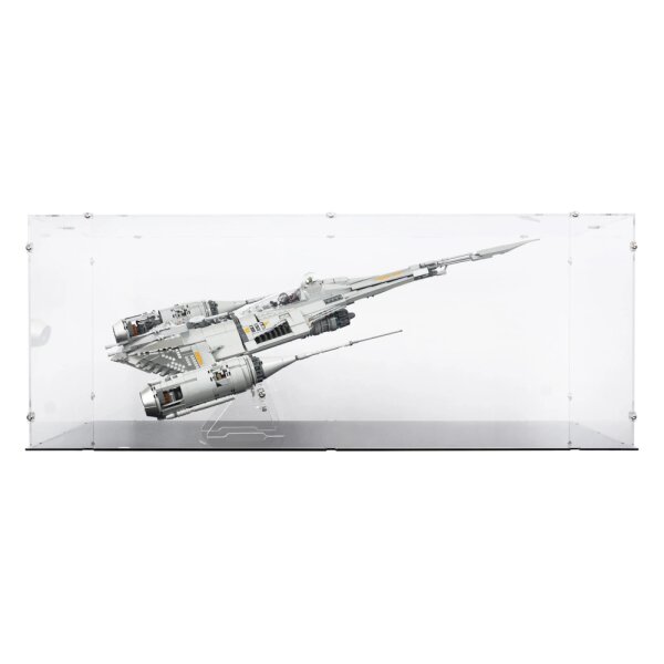 Acryl-Display & 2in1 St&auml;nder f&uuml;r LEGO&reg; 75442 Star Wars - N-1 Starfighter des Mandalorianers (schwarzem Boden)