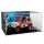 Pr&eacute;sentoir en acrylique pour LEGO&reg; 77984 Jurassic Park Jeep Wrangler (avec image darri&egrave;re-plan et base noire)