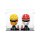 Acryl-Display f&uuml;r 2 x LEGO&reg; F1 Helme (Mit schwarzem Boden)