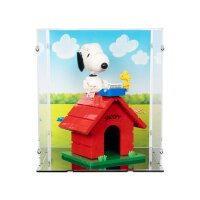 Acrylic display for LEGO&reg; 21368 Peanuts - Snoopys Doghouse (With background image & black base)