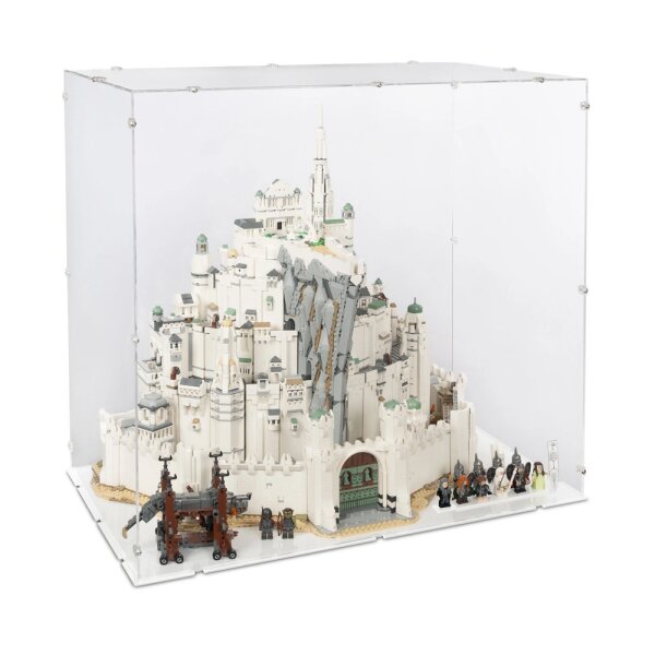 Acryl-Display f&uuml;r LEGO&reg; 11377 Der Herr der Ringe - Minas Tirith (Mit weissem Boden)