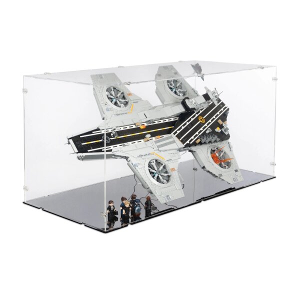 Acryl-Display & 2in1 St&auml;nder f&uuml;r LEGO&reg; 76354 S.H.I.E.L.D.-Helicarrier (Mit schwarzem Boden)