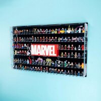 Pr&eacute;sentoir mural en acrylique pour 128 figurines...