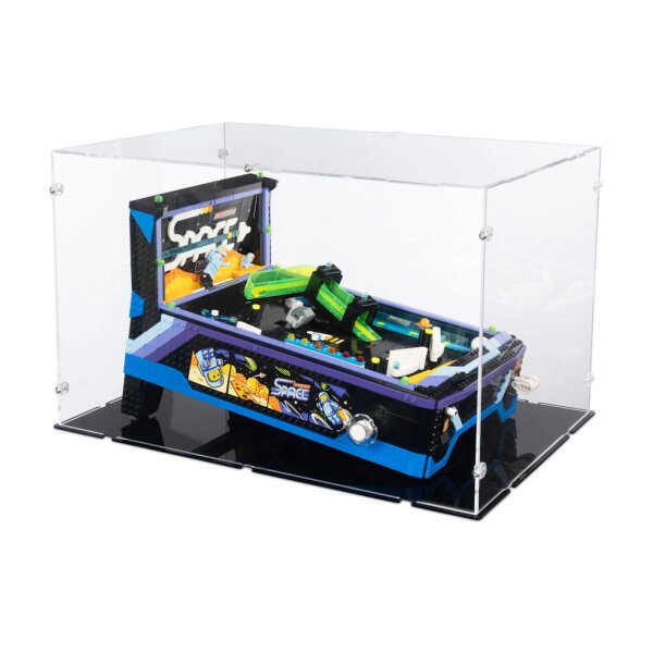 Acryl-Display f&uuml;r LEGO&reg; 11374 Flipperautomat (Mit schwarzem Boden)