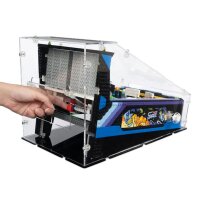 Acryl-Display Spezial-Edition f&uuml;r LEGO&reg; 11374 Flipperautomat  &ndash; &Ouml;ffnungen f&uuml;r spielbare Funktionen & schwarzer Boden