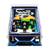 Acryl-Display Spezial-Edition f&uuml;r LEGO&reg; 11374 Flipperautomat  &ndash; &Ouml;ffnungen f&uuml;r spielbare Funktionen & schwarzer Boden