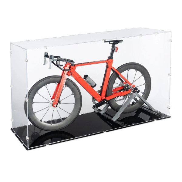 Pr&eacute;sentoir en acrylique pour LEGO&reg; 11380 Le v&eacute;lo de route (avec fond noir)