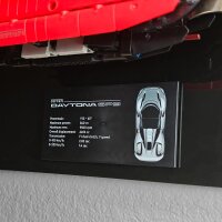 Acrylic Wall Mount for LEGO&reg; 42143 Ferrari Daytona SP3 (with black background)