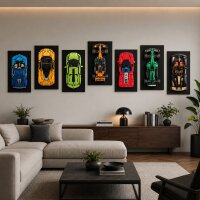 Acrylic Wall Mount for LEGO&reg; 42143 Ferrari Daytona SP3 (with black background)