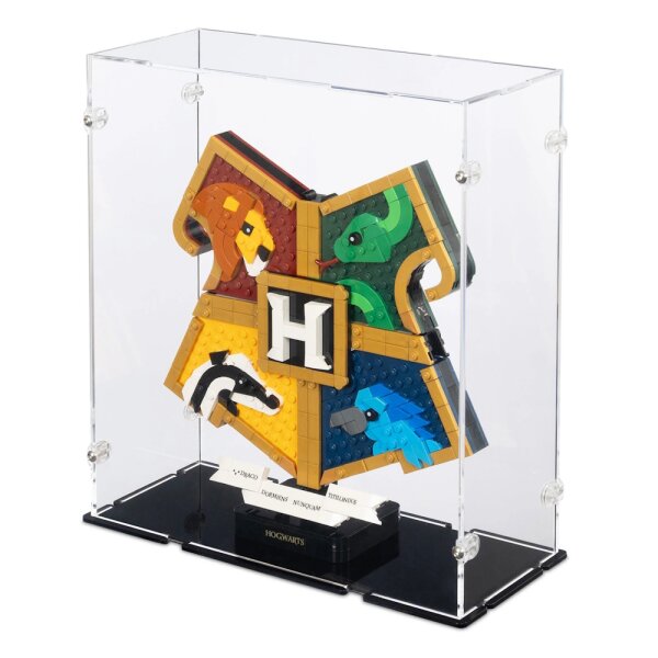 Acrylic display for LEGO&reg; 76462 Harry Potter - Hogwarts House Crest (With black floor)