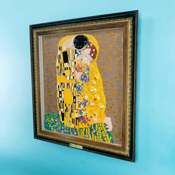 Display in acrilico perLEGO&reg;31221 Gustav Klimt - Il bacio (Cornice in acrilico in stile barocco)