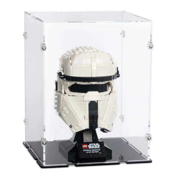 Acrylic display for LEGO&reg; 75458 Star Wars - Imperial Remnant AT-RT Driver Helmet (With black floor)