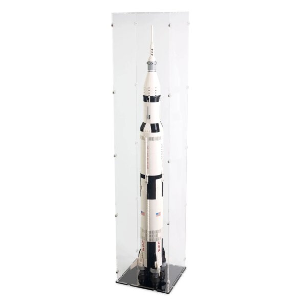 Display in acrilico per LEGO&reg; 21309/92176 NASA Apollo Saturn V (con fondo nero)