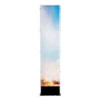Pr&eacute;sentoir en acrylique pour LEGO&reg; 21309/92176 NASA Apollo Saturn V (Avec image de fond et base noire)