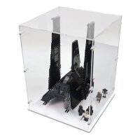 Vitrine en acrylique pour LEGO&reg; ou autres objets dexposition 26 x 26 x 36 cm (avec base blance)