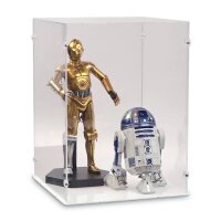Vitrine en acrylique pour LEGO&reg; ou autres objets dexposition 26 x 26 x 36 cm (avec base blance)