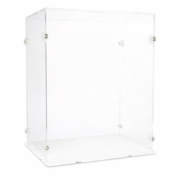 Acrylic display for LEGO&reg; or other display items 20 x 15 x 25 cm (with white base)