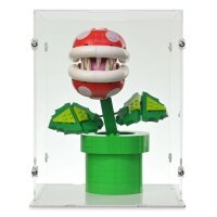 Acrylic display for LEGO&reg; or other display items 20 x 15 x 25 cm (with white base)